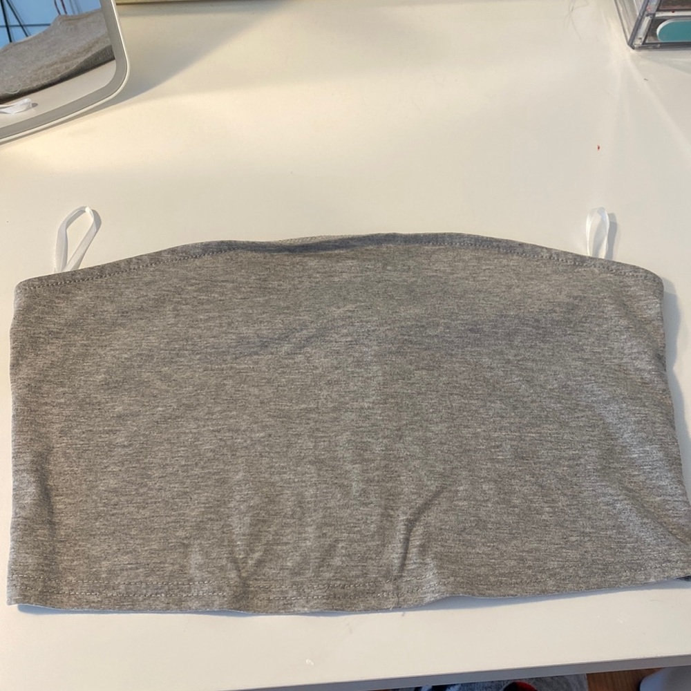 Gray tube top, size:large